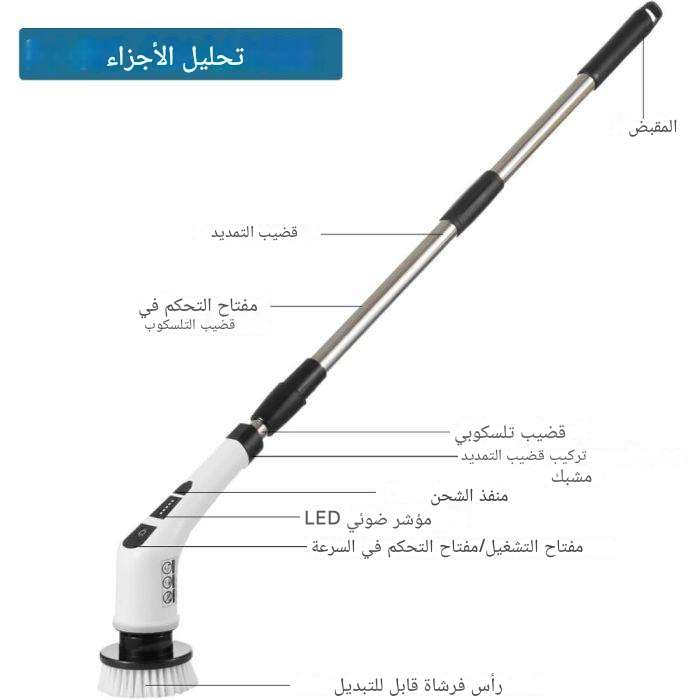 أقوى فرشاة تنظيف كهربائية 7×1 — هتبدل حياتك